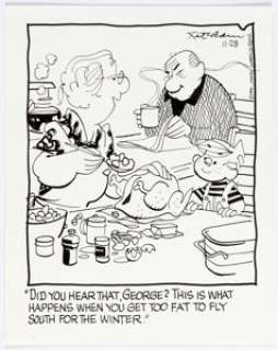 Hank Ketcham Dennis the Menace Daily Comic Strip Original Art dated 11-28-91 (North America Syndicate, 1991).... | Heritage