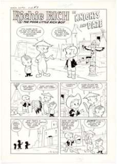Warren Kremer Little Dot #31 Complete 5-Page Story Richie Rich Original Art (Harvey, 1958).... (Total: 5 Original Art) | Heritage