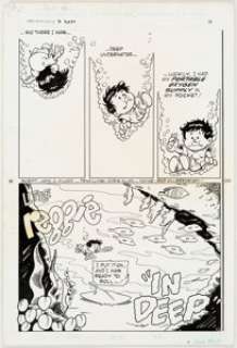  - Chris Allan and Rod Ollerenshaw Little Archie Digest Magazine #2 Complete 5-Page Story "In Deep" Original Art with... (Total: 5 Original Art)