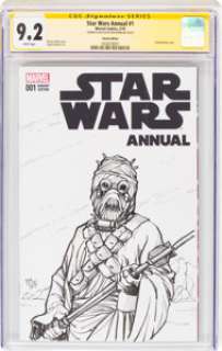  - Ben Dunn Star Wars Annual #1 Sketch Edition - Signature Series (Marvel, 2016) CGC NM- 9.2 White pages....