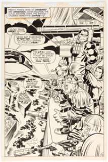 Jack Kirby and D. Bruce Berry Kamandi, The Last Boy on Earth #34 Story Splash Page 13 Original Art (DC Comics, 197... | Heritage