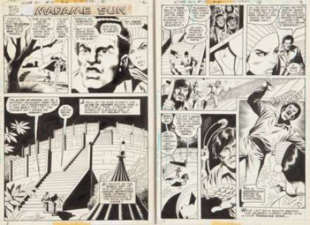  - Ric Estrada and Jack Abel Richard Dragon, Kung Fu Fighter #12 Pages 2 and 3 Original Art (DC, 1976).... (Total: 2 Original Art)