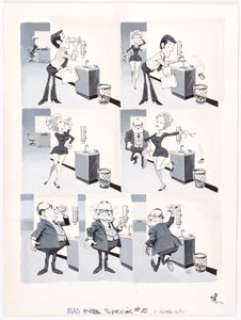Jack Rickard MAD Special #10 Complete 1-Page Story "At The Water Cooler" Original Art (EC, 1973).... | Heritage