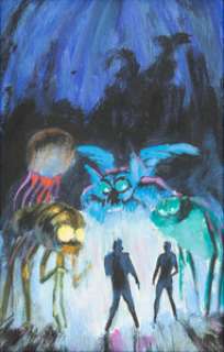  - Jack Gaughan Fugitive of the Stars Preliminary Study Painting Original Art (Ace Double, 1965)....