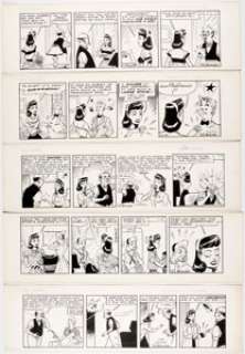 Phil Berube Oh, Diana! Daily Comic Strip Original Art Group of 25 (AP Newsfeatures, 1949-53).... (Total: 25 Original Art)