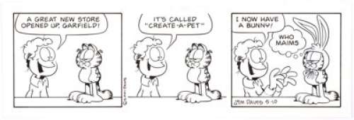 Jim Davis Garfield Daily Comic Strip Original Art dated 5-10-2001 (Paws/Universal Press Syndicate, 2001).... | Heritage