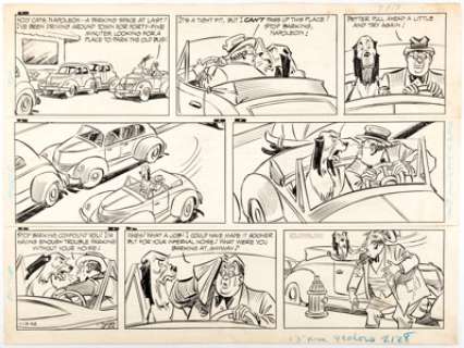Roger Armstrong (as McBride) Napoleon and Uncle Elby Sunday Comic Strip Original Art dated 1-13-52 (c. 1950s)....