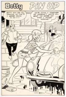 Archie Artist - Betty Pin-Up Original Art (c. 1967).... | Heritage