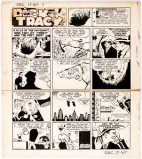 Chester Gould Dick Tracy Sunday Comic Strip Original Art dated 12-17-67 (Chicago Tribune Syndicate, 1956). ... | Heritage