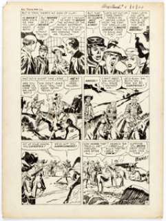 Simon and Kirby Studio Boys’ Ranch #6 Story Page 4 Original Art (Harvey, 1951). The boys get the drop on some bad - | Heritage