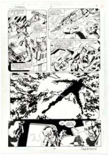 Sal Velluto and Mark McKenna Firebrand #8 Story Page 8 Original Art (DC, 1996). An explosive page showing the -