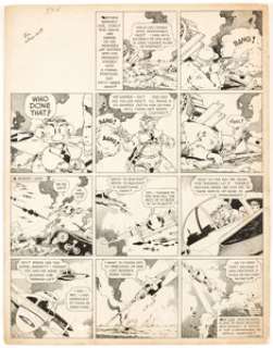 Frank Miller Barney Baxter In The Air #367 Sunday Comic Strip Original Art dated 12-20-42  (King Features - | Heritage