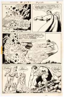 Curt Swan and Murphy Anderson Superman #254 Story Page 6 Original Art (DC, 1972). A mountain seems to punch back - | Heritage