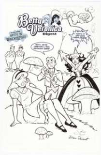 Dan Parent Betty and Veronica Comics Digest Magazine #195 Cover Original Art (Archie, 2009). The Archie gang are -