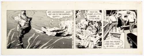 Neal Adams Ben Casey Daily Comic Strip Original Art dated 7-14-66 (NEA, 1966). From very near the end of this - | Heritage