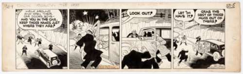 Chester Gould Dick Tracy Daily Comic Strip Original Art dated 2-4-36 (Chicago Tribune-N.Y. News Syndicate, 1936).  - | Heritage