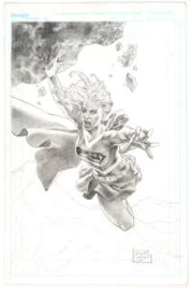 Bing Cansino - Supergirl Specialty Illustration Original Art (2009). A stunning illustration of Supergirl in -