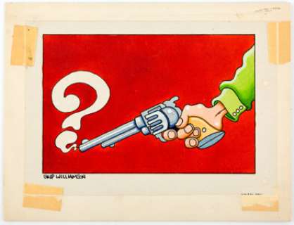 Skip Williamson Playboy Magazine "The Gun Question" Illustration Original Art (HMH Publ., 1980).... | Heritage