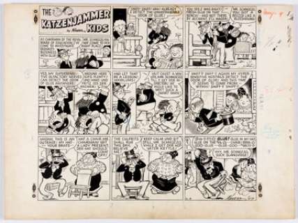 Harold Knerr | The Katzenjammer Kids Sunday Comic Strip Original Art dated 5-4-47 (King Features Syndicate, 1947). | Heritage