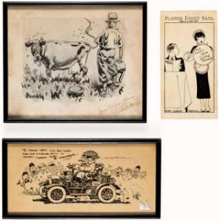 Gladys Parker, Doc Winner, Wally Wallgren, and Others Comics and Customized Original Art Inscribed to Morris Weiss Group of 7 ... (Total: 7 Original Art)