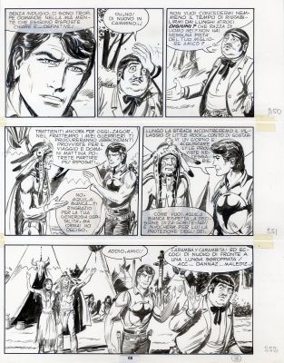 Gallieno Ferri | Tavola originale per Zagor 235 Zenith 286 ‘Il marchio dell’infamia’. Cm. 29 x 36 circa. Anno di esecuzione 1998. Pag. 88. | Art e Fumetto