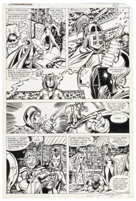 Lot 433 - [Original Comic Art ] GEORGE PEREZ and DAN GREEN * AVENGERS No. 200, Page 26 * SIGNED by GEORGE PEREZ | PBA Galleries
