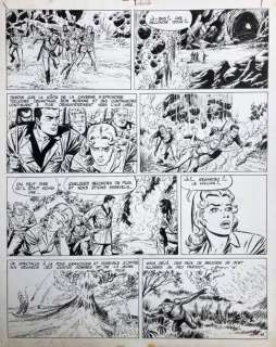 Gérald Forton/Bob Morane. planche originale n°49 de l’album tome 2 "La piste de l’ivoire",... | 68 Art Auction
