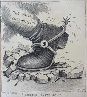 130: Gee Tee Maxwell George Nazi Boot Crushes Czechoslo | Hess Fine Auctions