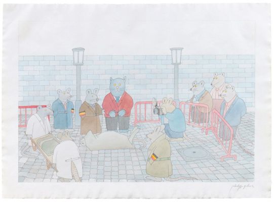 Geluck | Grande illustration à l’encre de Chine et à… | AZ auction