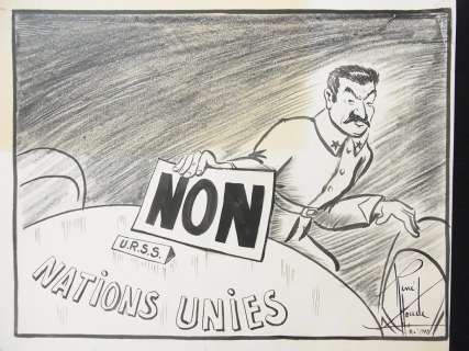 16: Rene Houde 1948 Stalin Objects to the URSS Canadian | Hess Fine Auctions