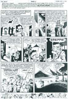 Eisner Will | THE SPIRIT Page 2 Planche originale Dessin Ã  l’encre de Chine | Kahn et Associés