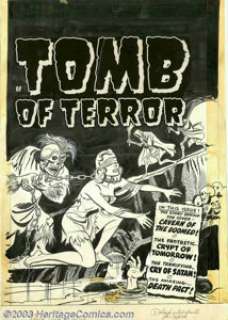 Unknown Artist - Original Cover Art for Tomb of Terror #3 (Harvey, 1952). An amazingly horrific bondage cover from - | Heritage