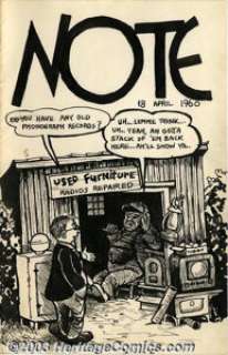Robert Crumb - Original Art "Note" for April 18, 1960. One of Crumb’s periodic letters to his friend - | Heritage