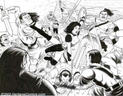 Brendon and Brian Fraim - Original Splash Page Art for Knights of the Dinner Table Illustrated # 22, page 3 - | Heritage