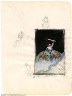 Frank Frazetta - Original Preliminary Sketch for Bloodstone (undated). Frank Frazetta’s paintings and - | Heritage