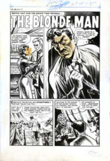 Howard Nostrand - Original Art for Black Cat Mystery #46, Complete 5-page Story "The Blonde Man" - | Heritage