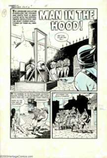 Bob Powell- Original Art for Chamber of Chills #13 Complete 6-page Story "Man in the Hood!" (Harvey, - | Heritage