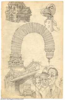 Robert Crumb - Original Sketches, Barclay St. Ferry (1961). Notes on history and plenty of inventive artwork - | Heritage
