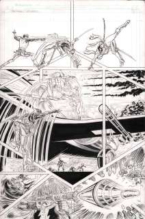 Trevor Von Eeden | Sabre Unpublished Panel Page - Fencing, Rocket Launcher Babe - From Sabre Kickstarter | Anthony’s Comic Book Art