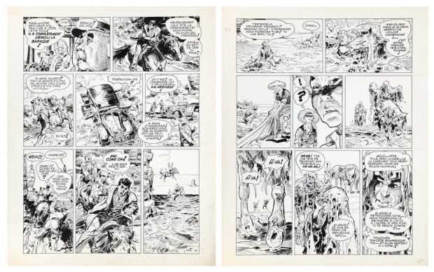 Parras - Lot 110 - Les Inoxydables, planches n°16 et 17 à l‘encre…