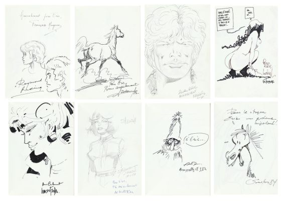 Collectif | Carnet de dédicace réalisé entre 1984 et 1989… | AZ auction