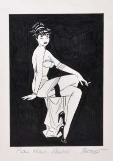 Philippe BERTHET (Né en 1956) "Pin up" Projet d ’ex libris Ã  l’encre de [...] | Arthema Auction