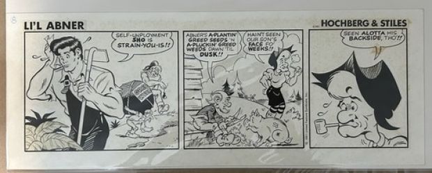 Original Art Li’l Abner by Norm Hochberg and Steve Stiles h6.5" x w17.5" | eBay US (Buy It Now)