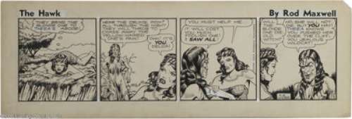 Robert H. Webb - The Hawk Daily Comic Strip Original Art, undated (Phoenix Features, 1953). A jealous island girl - | Heritage