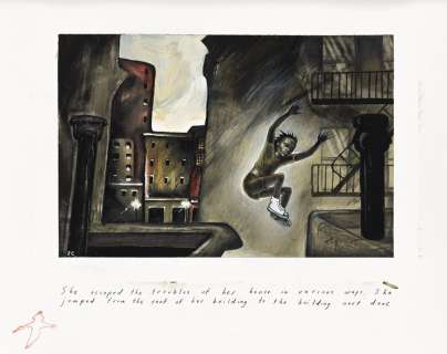 (NEW YORKER) SUE COE (1951-) "She escaped the troubles of her house in various ways." | Swann Galleries