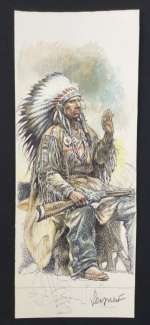 Serpieri, Paolo Eleuteri | original illustration "Capo Indiano" | Catawiki