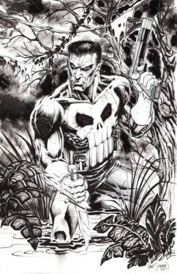 PUNISHER ORIGINAL COMIC ART ON 11" x 17" Bristol - Gary Shipman | eBay US
