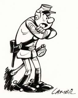 Lambil | Les Tuniques Bleues, couverture originale Ã  l’encre de… | Septimus