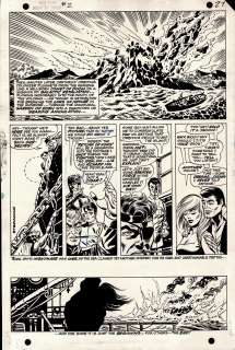 Frank Giacoia, Jim Steranko - Nick Fury, Agent of Shield #2 P 20 (Last Page! Space Ship Fury Was on Explodes Into Volcano! Nick Fury in 3 Great Panels
