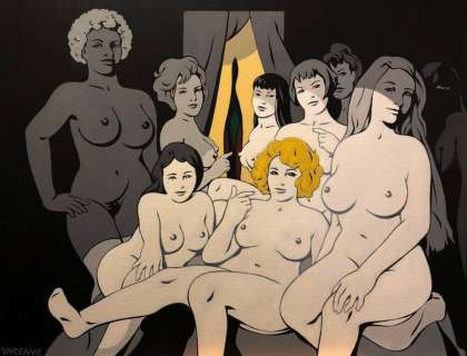 Alex VARENNE - Acrylique sur toile originale - Mirage doré